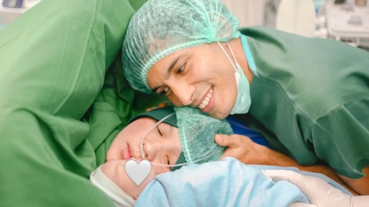 Momen kelahiran anak Rifky Alhabsyi dan sang istri (Foto:  Instagram @rifkyalhabsyi) 
