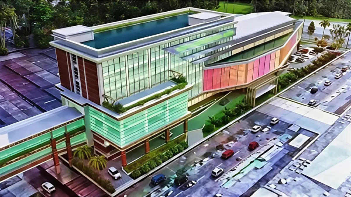 MULAI DIBANGUN: Bentuk Gedung Kudus Sehat jika selesai dibangun. (RSUD DR LOEKNOMO HADI UNTUK RADAR KUDUS)