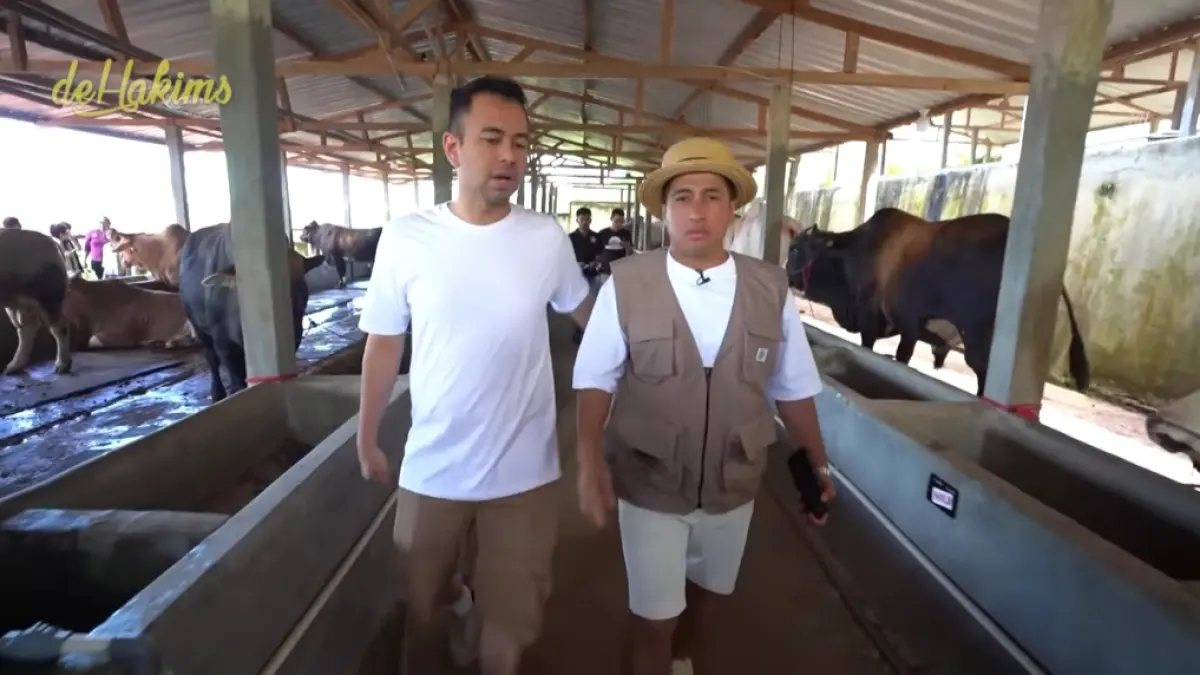 Raffi Ahmad borong sapi dari peternakan Irfan Hakim (Foto: Tangkapan layar YouTube deHakims) 