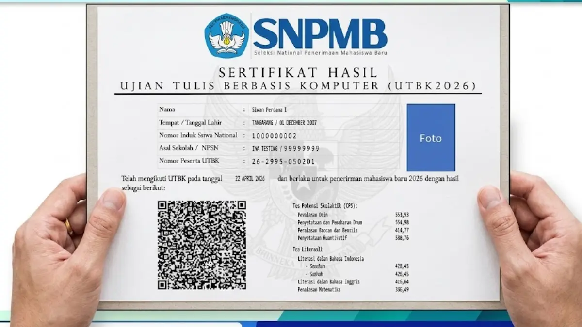 SNPMB Jelaskan Penyebab Skor LBI UTBK 2026 Dibedakan untuk Saintek dan Soshum