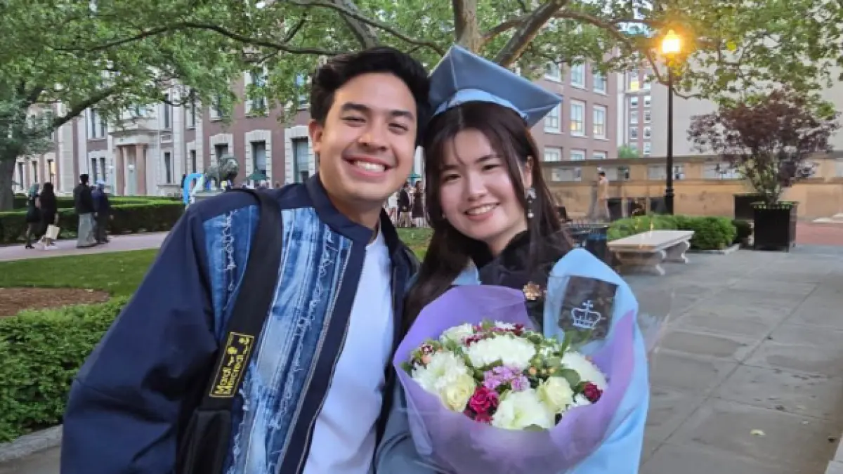 Jerome Polin bersama pacarnya, Gracia Caroline