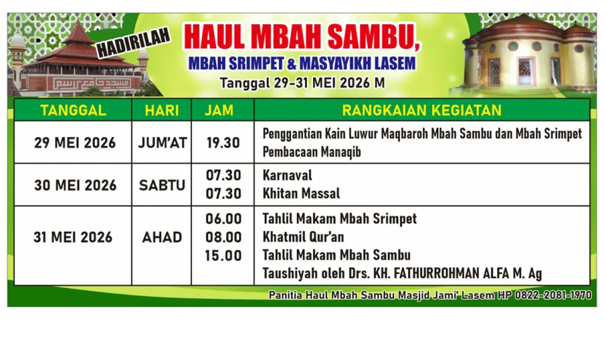 Rangkaian kegiatan haul Mbah Sambu