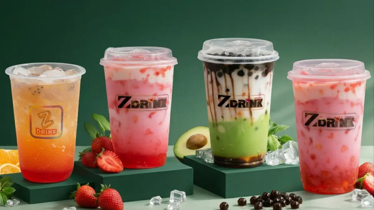 Ilustrasi foto Berbagai varian minuman Zdrink