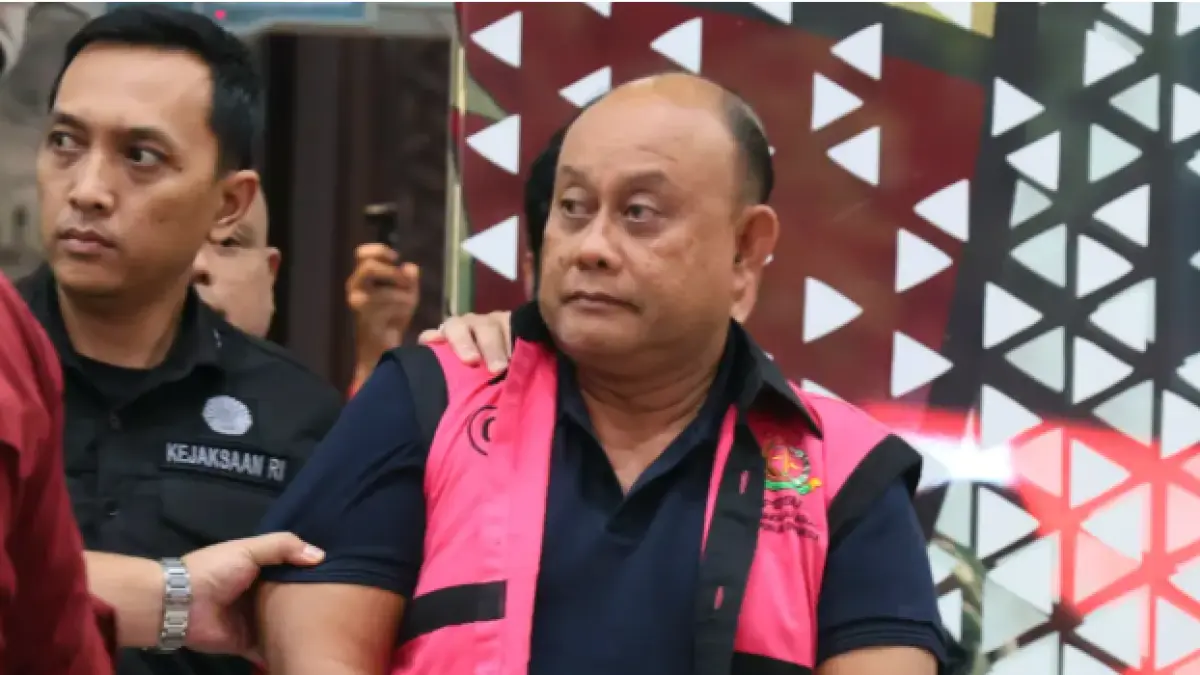 Mantan kepala Dadan Hindayana resmi di tahan Kejaksaan Agung, Jakarta, Rabu (3/6/2026). (Dery Ridwansah/ JawaPos.com)