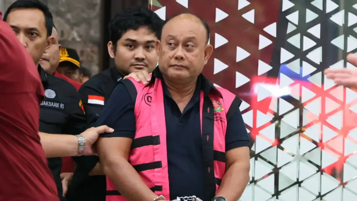 Mantan kepala Dadan Hindayana resmi di tahan Kejaksaan Agung, Jakarta, Rabu (3/6/2026). (Dery Ridwansah/ JawaPos.com)