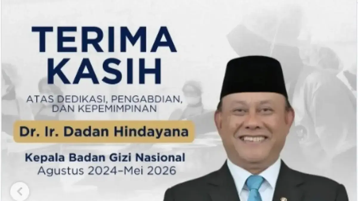 Postingan yang memuat ucapan terima kasih kepada eks tiga pimpinan BGN yang kini menjalani proses hukum dugaan korupsi terkait tata kelola makan bergizi gratis (MBG). (BGN)