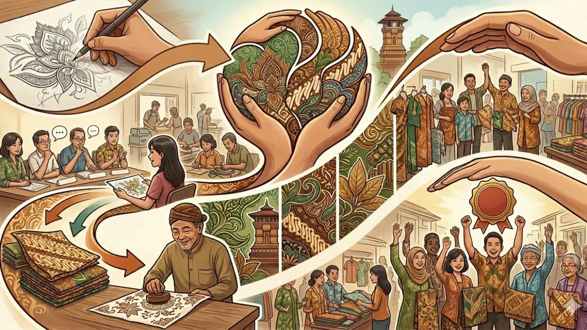 Ilustrasi Lomba Desain Batik Khas Kudus (ai)