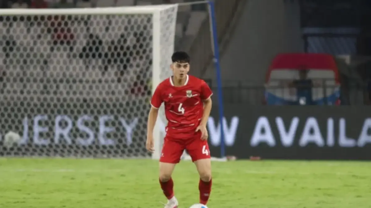 Debut pemain timnas Mathew Baker Melawan Oman pada Pertandingan FIFA Match Day di Stadion Utama Gelora Bung Karno, Jakarta, Kamis (5/6/2026). (Dery Ridwansah/JawaPos.com)