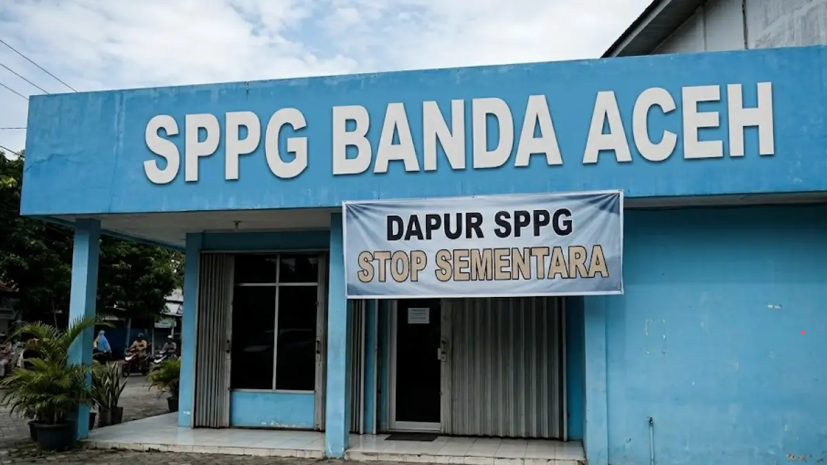 Ilustrasi foto SPPG di Banda Aceh ditutup sementara. (Gemini AI)