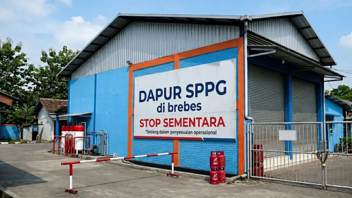 Ilustrasi foto SPPG di Brebes tutup sementara. (Gemini AI)