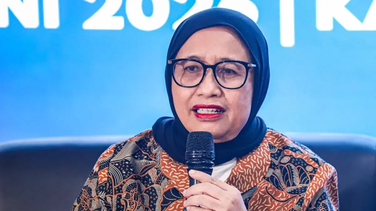 Kepala BGN Nanik S Dayang saat konferensi pers di Kantor BGN, Kamis (4/6/2026). (Salman Toyibi/Jawa Pos)