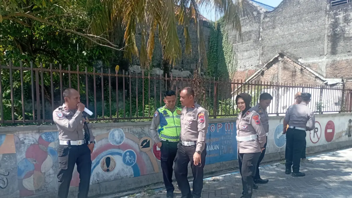 MONEV: Satlantas Grobogan melakukan monev di taman edukasi anak di Perum Griya Indah Kelurahan Kuripan, Kecamatan Purwodadi, Grobogan. (SATLANTAS GROBOGN UNTUK RADAR KUDUS)
