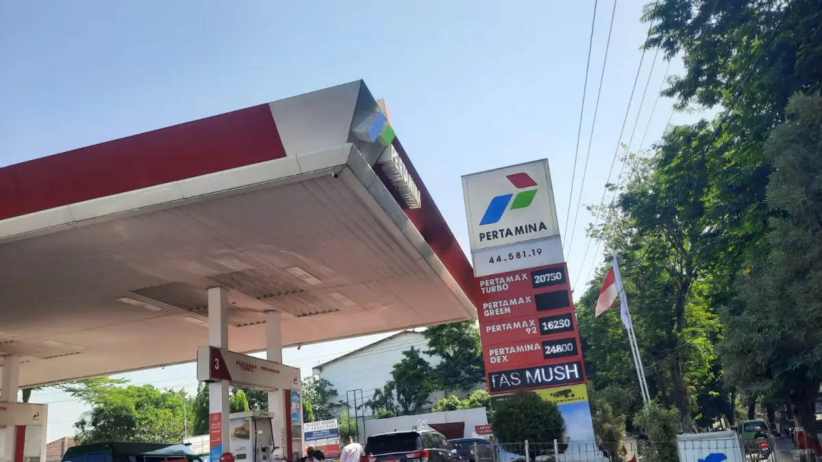 NORMAL: Kondisi salah satu SPBU di Kota Purwodadi saat kenaikan Pertamax.
