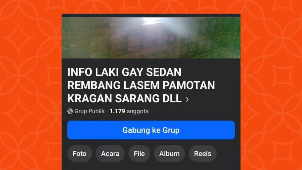 JADI SOROTAN: Tangkapan layar akun Facebook Laki Gay di Rembang jadi sorotan kemarin. (TANGKAPAN LAYAR/RADAR KUDUS)