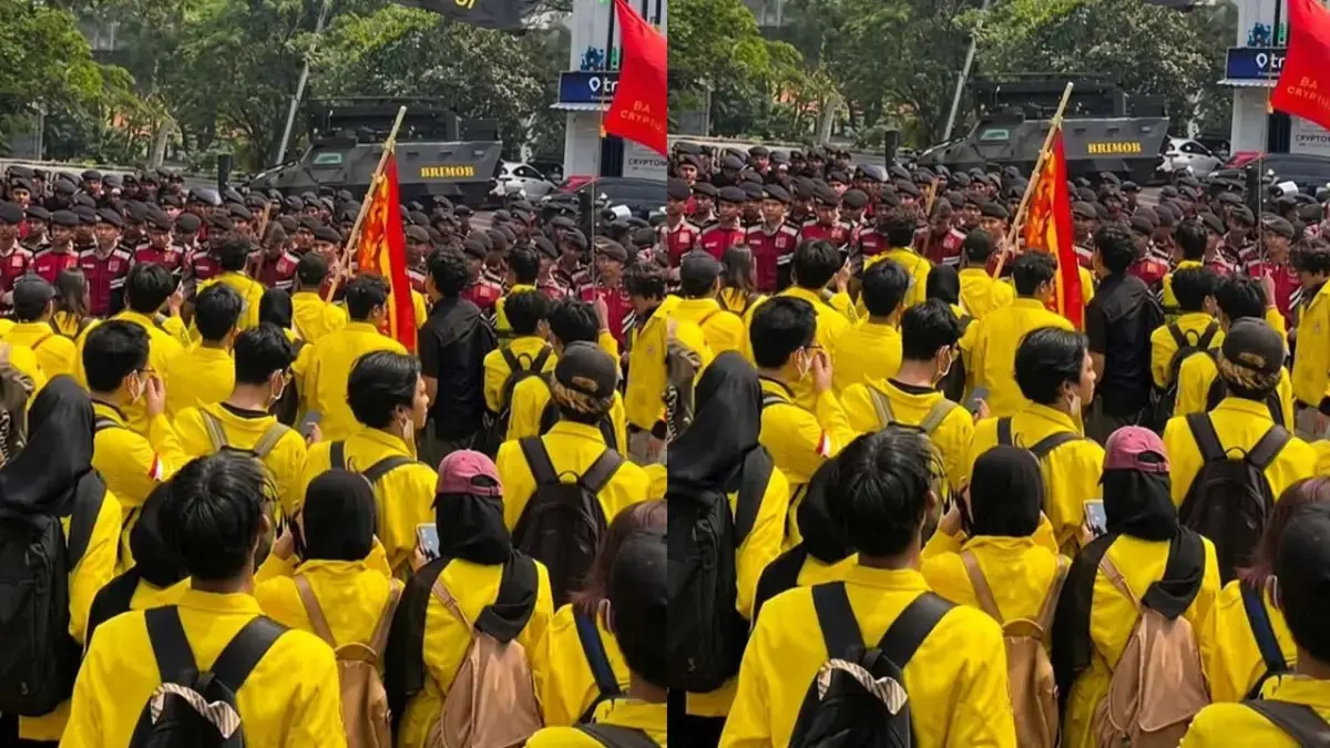 Suarakan Isu Anggaran dan Harga Pokok, Demo BEM UI di Bundaran HI Dikawal 4.151 Personel Gabungan