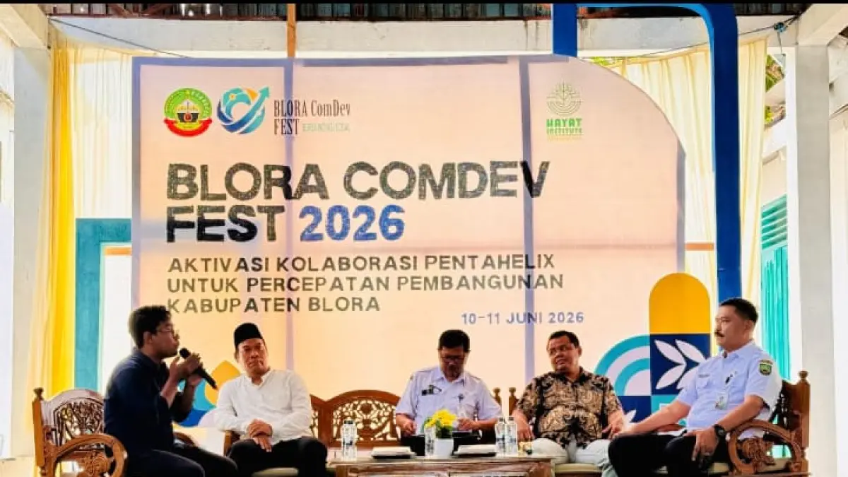 OPTIMIS: Penyelenggaraan dialog Community Development (ComDev) Fest 2026 yang berlangsung di Blora Creative Space (BCS). (EKO SANTOSO/RADAR KUDUS)
