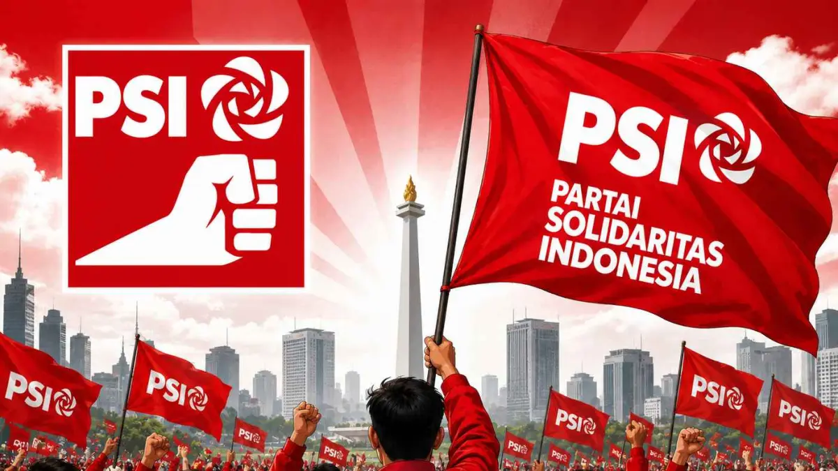 Ilustrasi dukungan terhadap Partai Solidaritas Indonesia (PSI). Presiden ke-7 RI Joko Widodo dikabarkan akan melakukan safari ke 38 provinsi dan disebut akan bergabung sebagai Dewan Pembina PSI. (generated by AI)