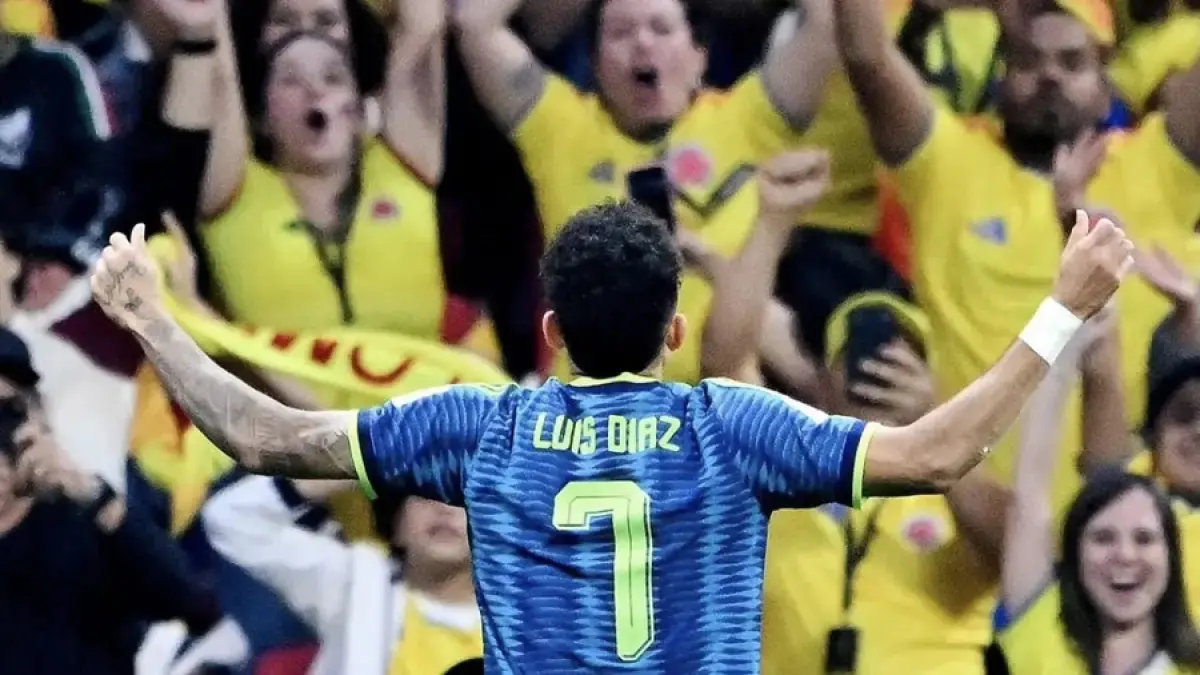 Selebrasi Luis Diaz saat Kolombia menekuk Uzbekistan dengan skor 3-1. (Dok. Instagram/@fifaworldcup)