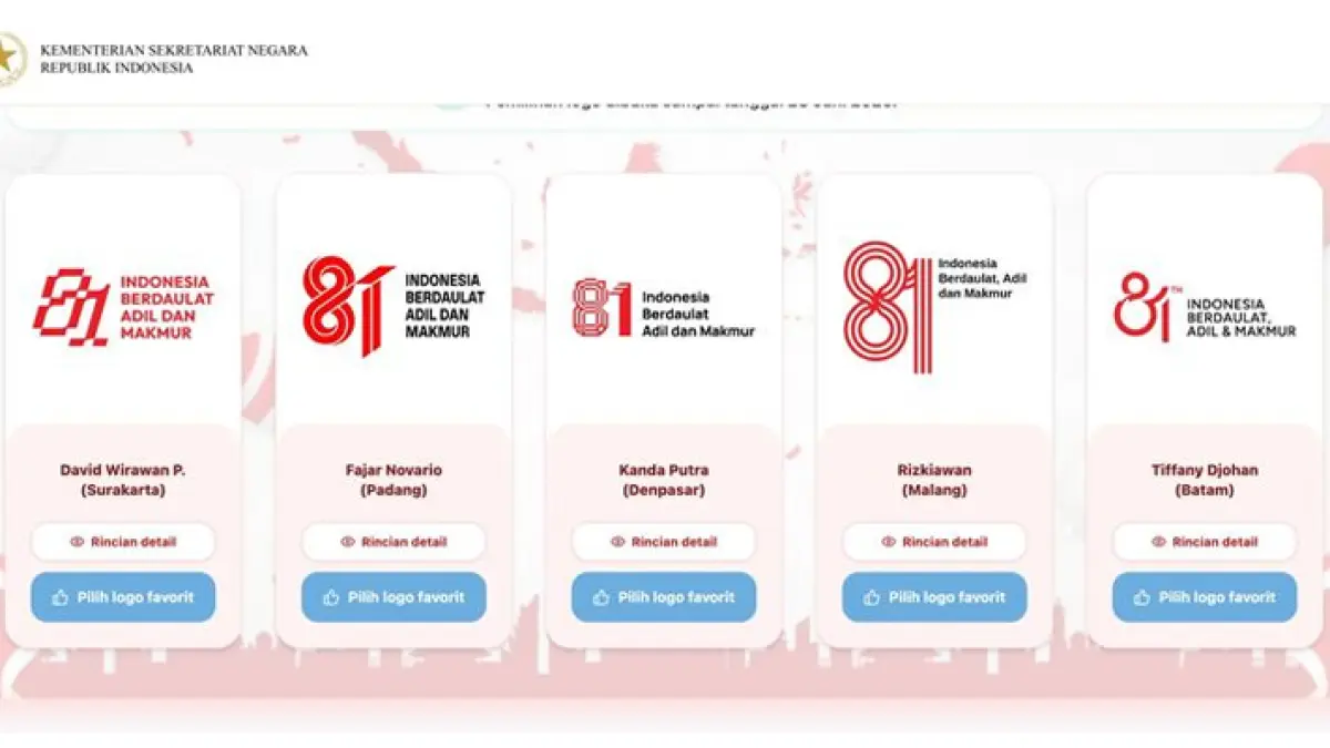 Kandidat logo HUT ke-81 RI (Foto: Situs Kemensetneg RI)