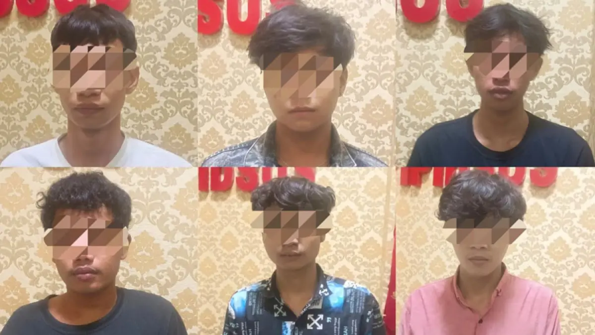 DIUNGKAP: Foto pelaku pengeroyokan di Desa Karangrowo yang berhasil diungkap oleh polisi. (POLRES KUDUS UNTUK RADAR KUDUS)