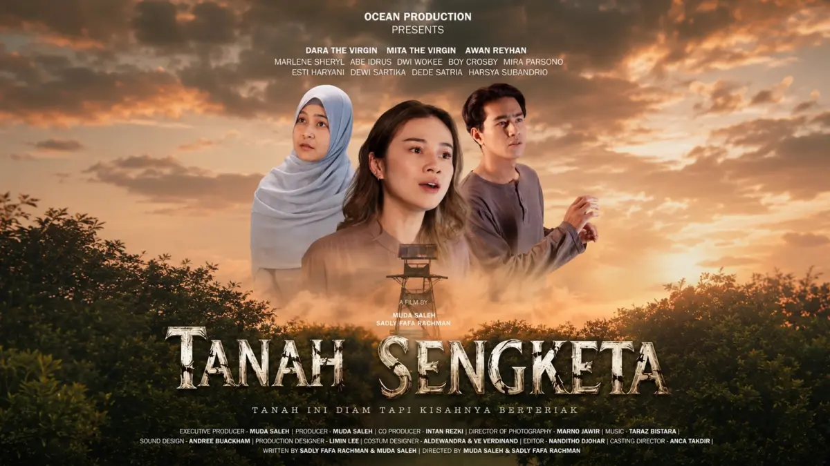 Film Tanah Sengketa menghadirkan drama misteri tentang konflik tanah dan rahasia masa lalu. (Foto: Ocean Production) 