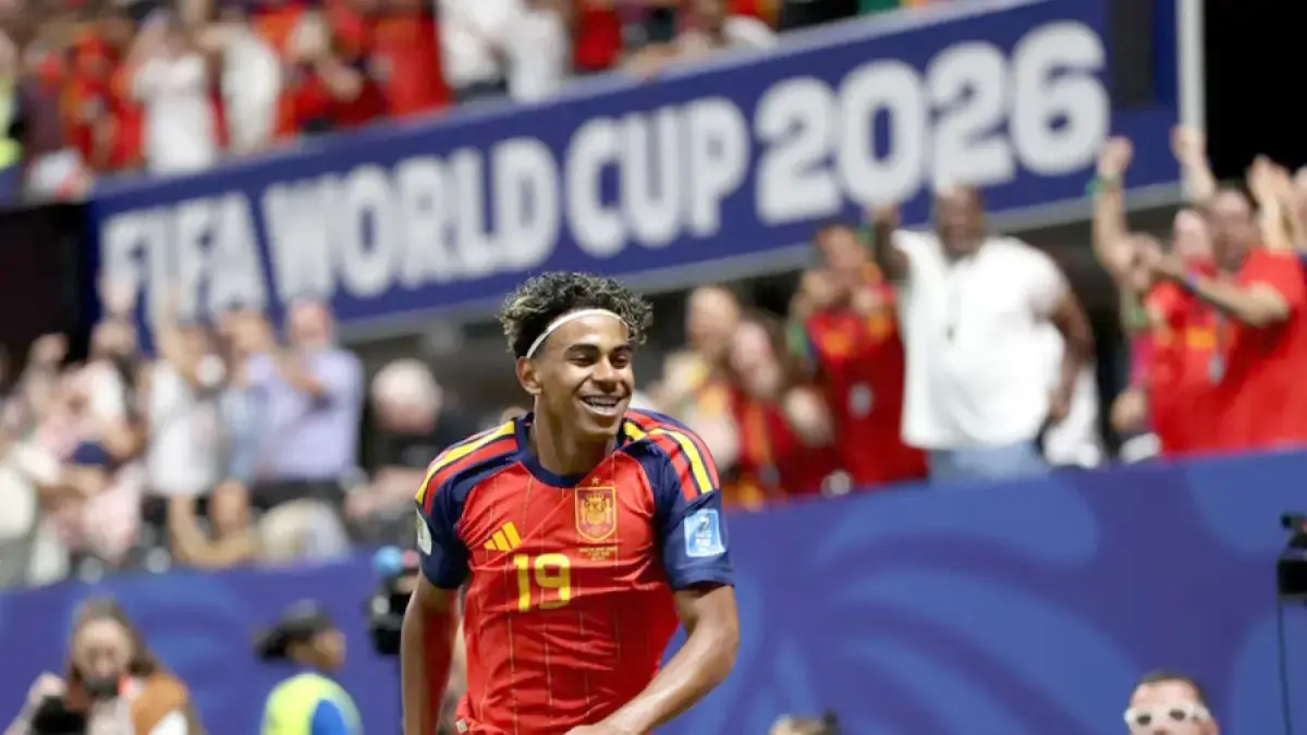 Selebrasi Lamine Yamal saat Spanyol bungkam Arab Saudi. (Dok. FIFA)