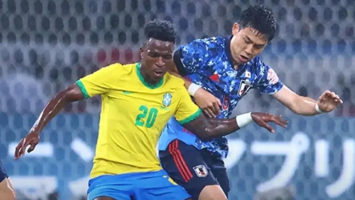 Laga Brasil menghadapi Jepang di Kirin Challenge Cup. (Dok. JFA)