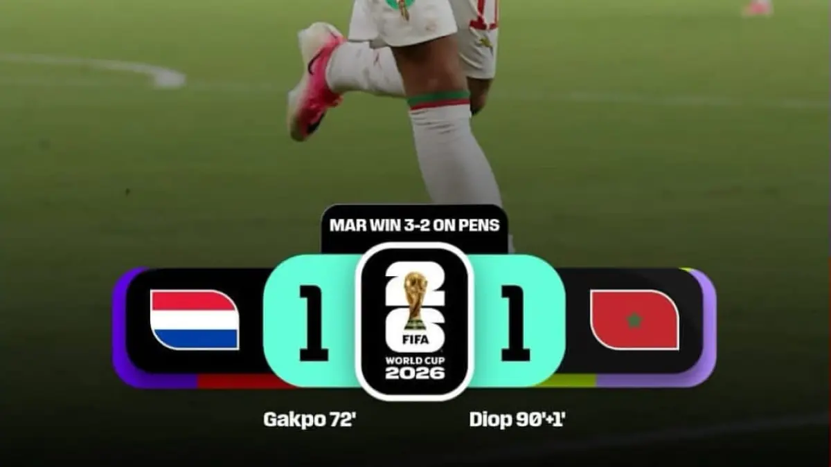 Tim Nasional Maroko Meraih Kemenangan Setelah Melewati Adu Pinalti Melawan Belanda Dengan Skor 3-2