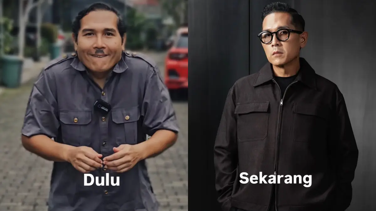 Transformasi Ery Makmur sebelum dan sesudah berhasil menurunkan berat badan hingga 30 kilogram dalam waktu 10 bulan melalui pola hidup sehat dan pengaturan pola makan. Foto: Instagram @erymakmur.