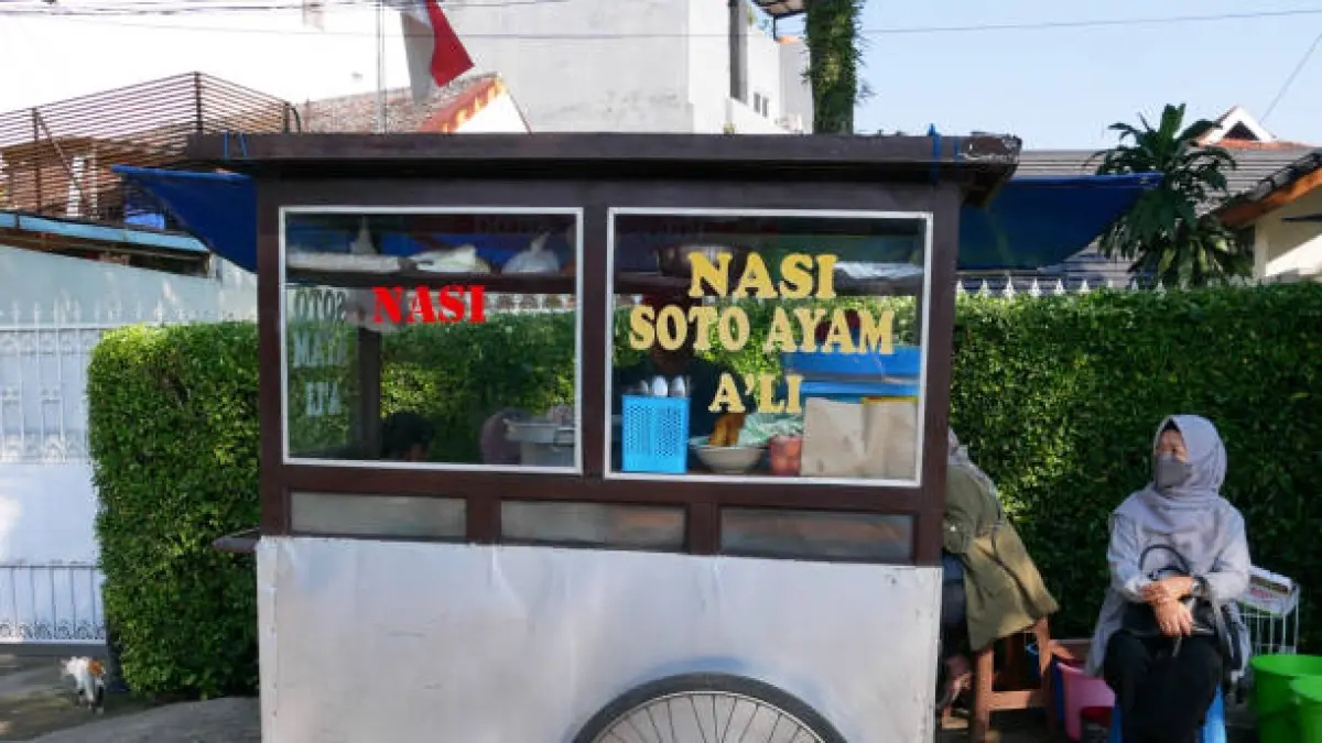Ilustrasi gerobak soto