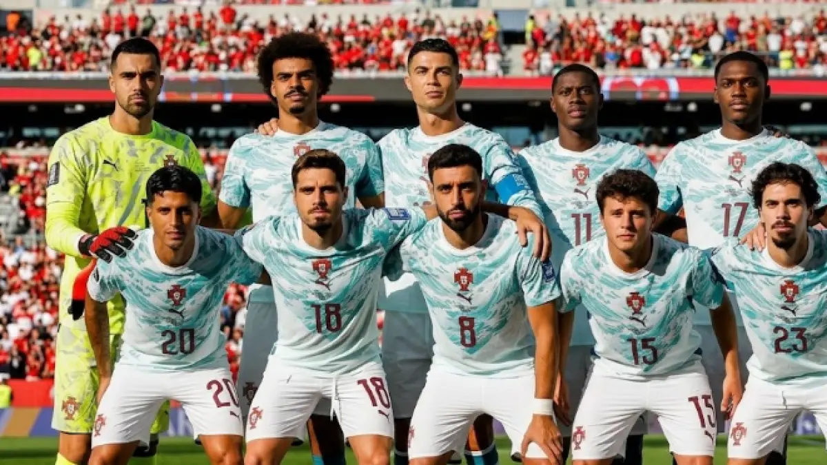 Timnas Portugal saat melawan Kroasia pada babak 32 besar piala dunia 2026.