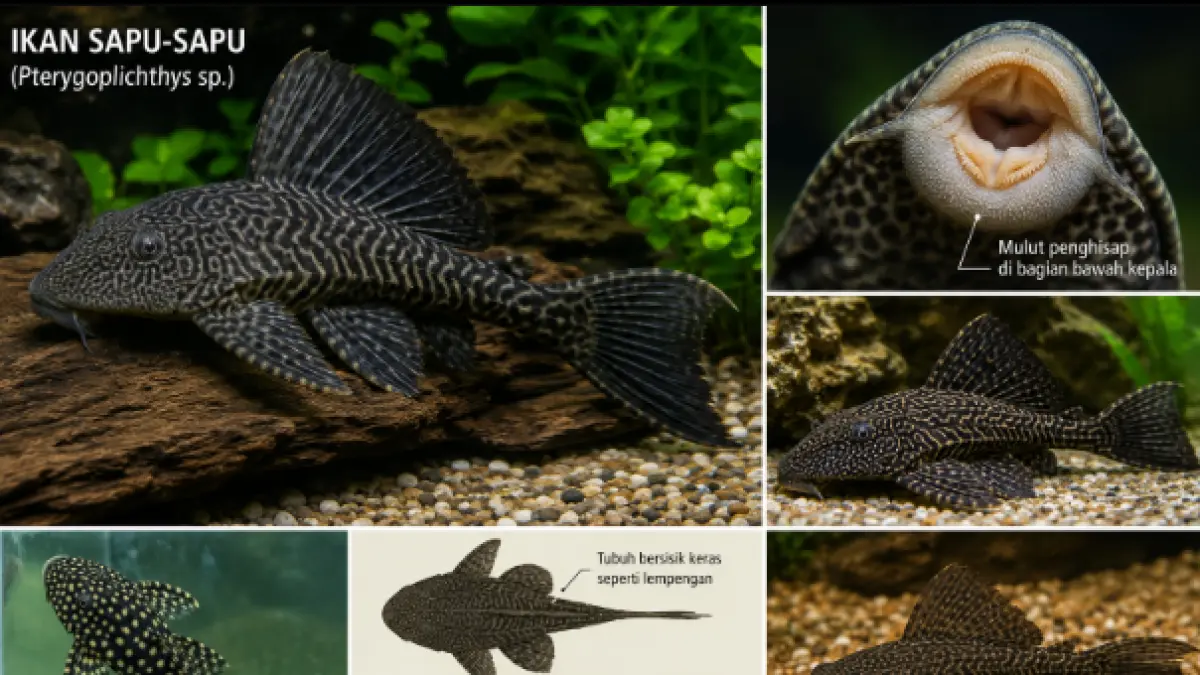 Tubuh ikan sapu-sapu dilapisi lempengan tulang keras dan memiliki mulut penghisap, menjadikannya salah satu ikan dengan bentuk paling unik di perairan tawar.