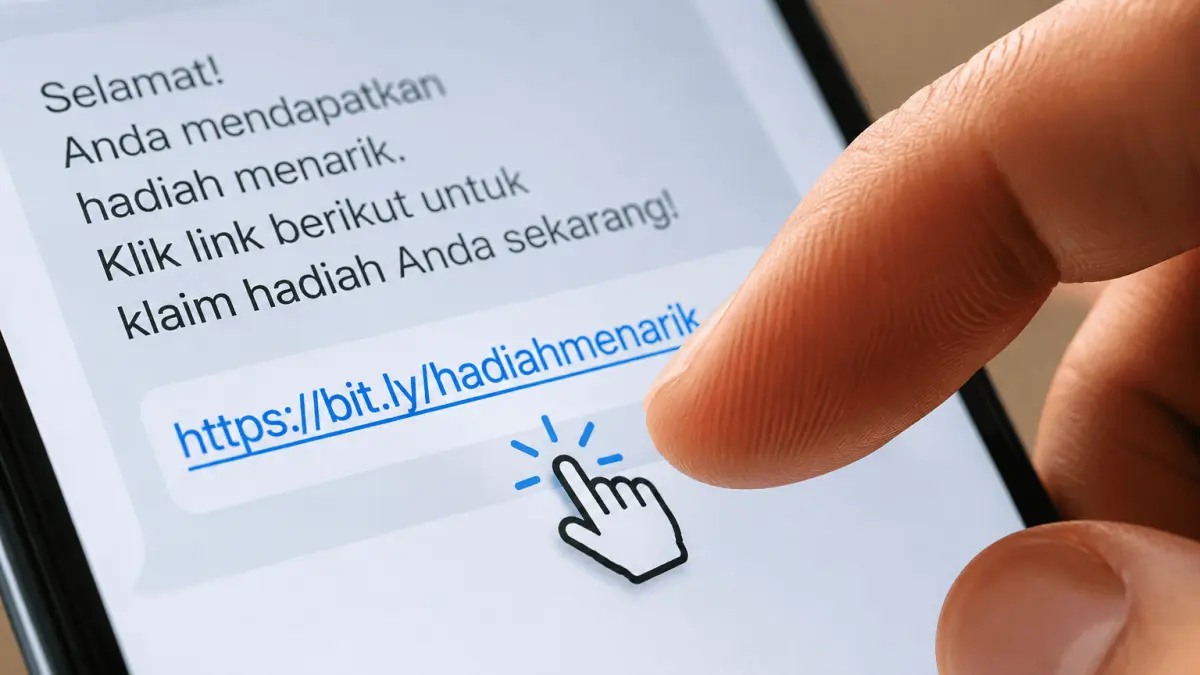 Gambar Ilustrasi Penyebaran Link penipuan 