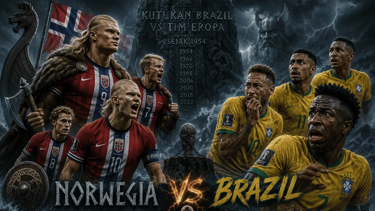 Gambar Ilustrasi Kutukan Timnas Brazil ketika menghadapi tim Benua Biru di Fase Knock Out