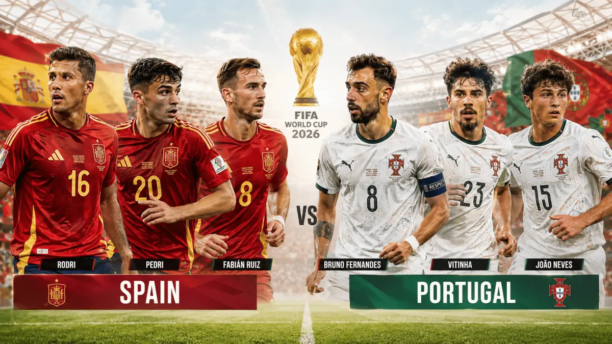 Duel Lini tengah Spanyol vs Portugal, Siapa yang akan Mendominasi ?