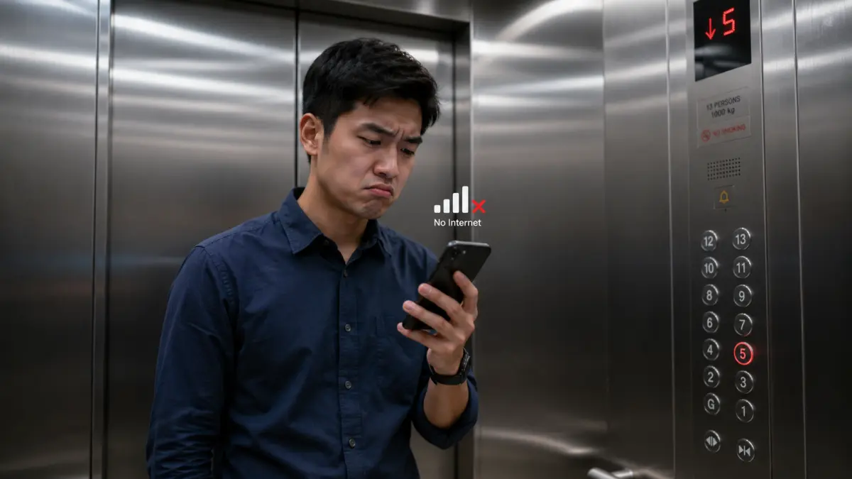 Gambar Ilustrasi Kenapa ketika naik lift tiba-tiba Internet hilang?