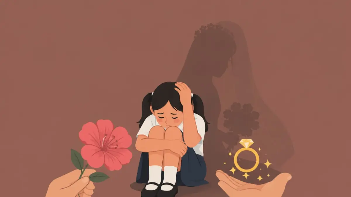 (Ilustrasi pernikahan dini/AI)