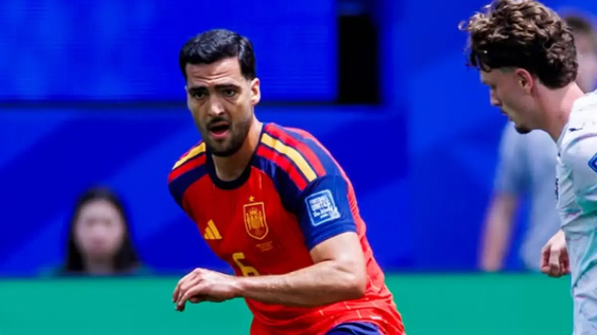 Mikel Merino pemain timnas Spanyol.