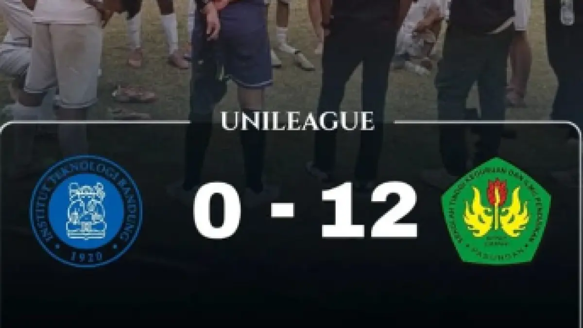 Pesta gol di Jatinangor!
ITB dibantai telak 0-12 oleh STKIP Pasundan Cimahi di UniLeague Regional Bandung.
STKIP makin kokoh di puncak klasemen, sementara ITB masih tercari kemenangan pertama musim ini 
