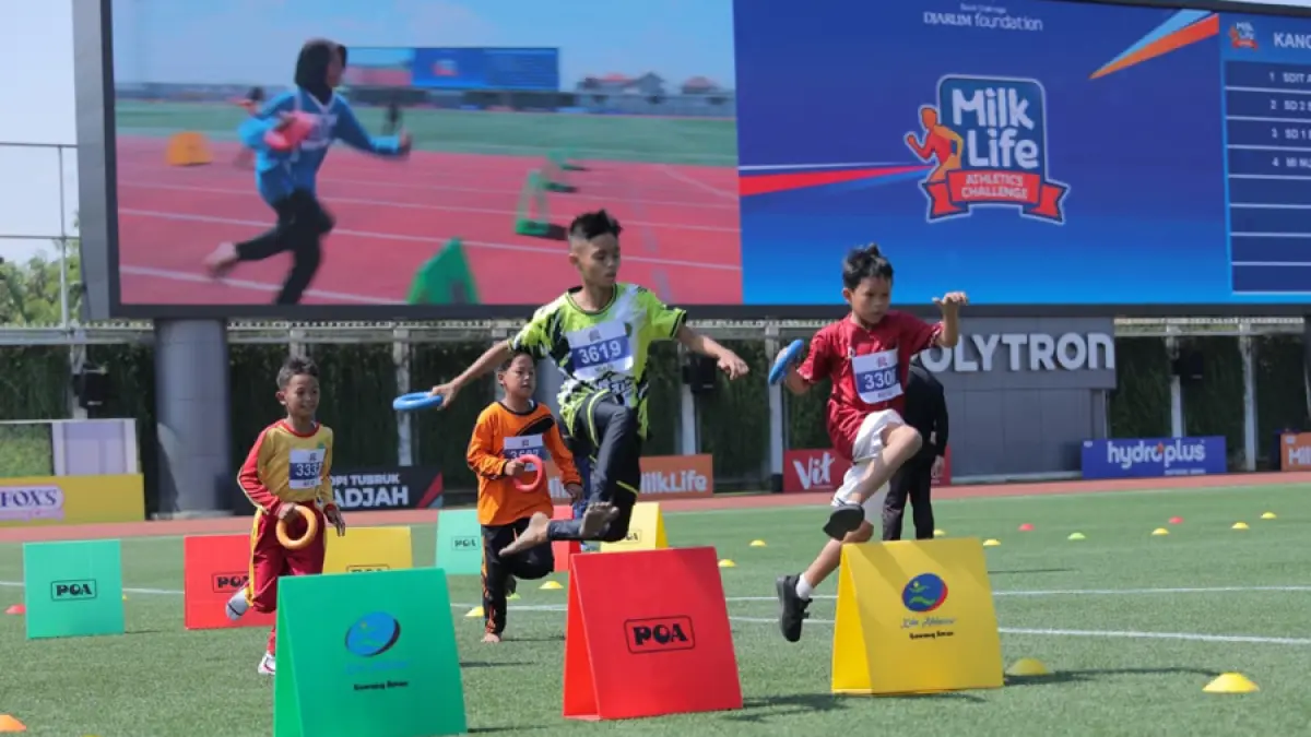 ANGIN SEGAR: Atlet mengikuti kejuaraan perlombaan MilkLife Athletics Challenge Seri 1 2026. (MACS UNTUK RADAR KUDUS)