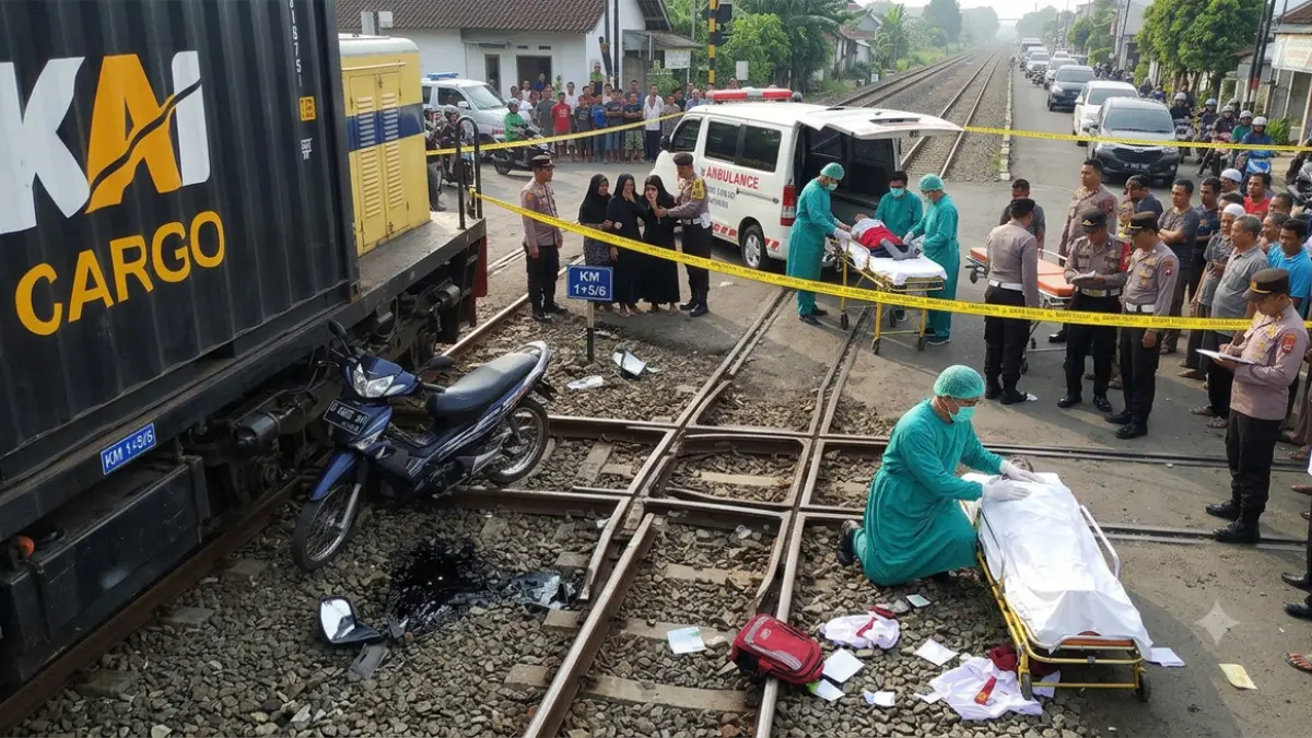 Ilustrasi anak berseragam sekolah dasar di Semarang tewas tertemper kereta api. (ai)&nbsp;