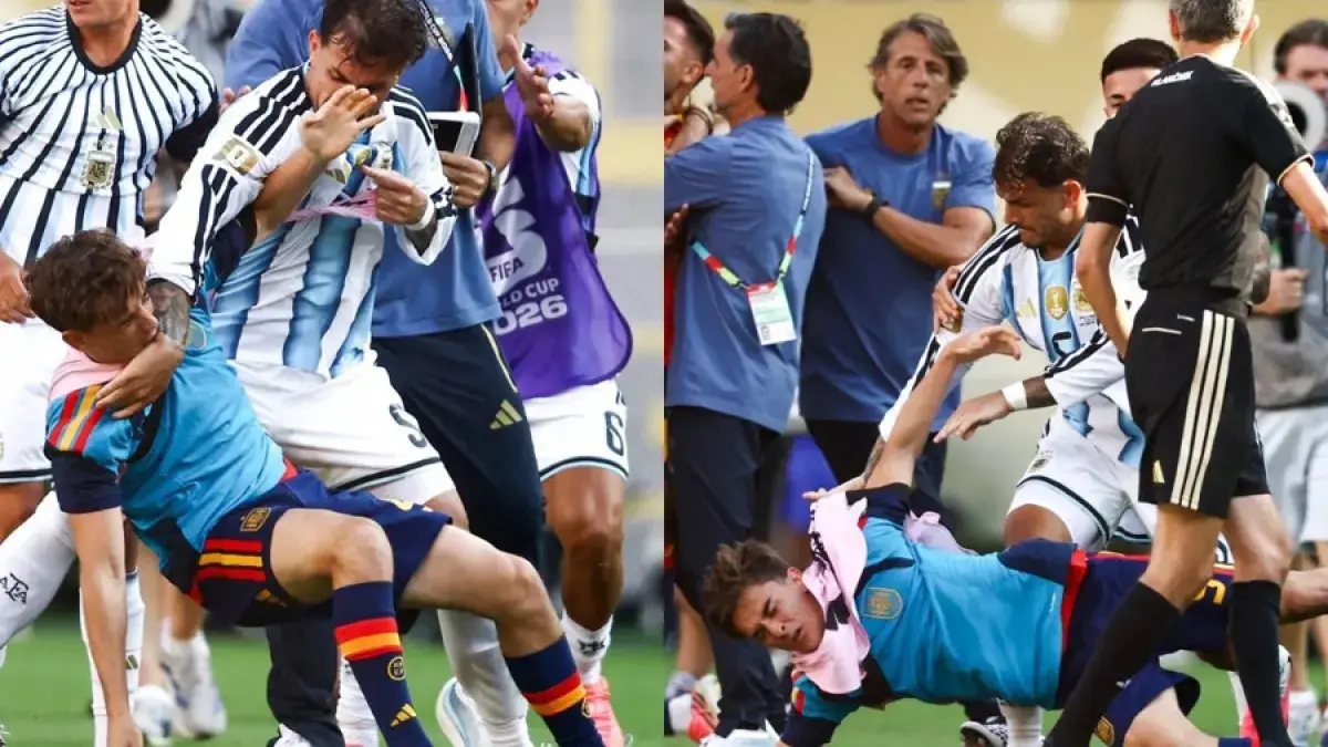 Leandro Paredes ngamuk usai Argentina kalah 0-1 dari timnas Spanyol di final piala dunia. (@brfootball/X)