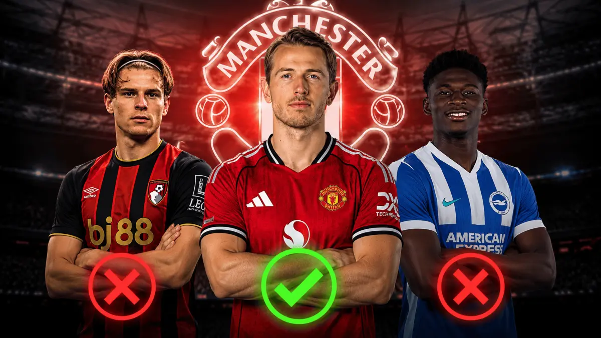 Manchester United kini mengesampingkan Transfer Alex Scott (kiri) dan Carlos Baleba (kanan) karena dinilai terlalu kemahalan. Sebagai penggantinya Manchester United membidik Sander Berge (tengah) dari Fulham senilai 40 Juta Euro.