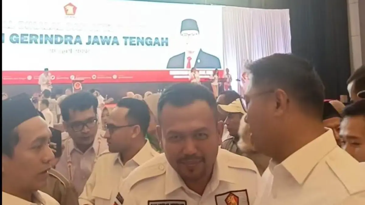 YAKIN: Ketua DPC Partai Gerindra Kabupaten Kudus yang juga Wakil Ketua DPRD Kudus, Sulistyo Utomo, menyampaikan apresiasi atas penunjukan Sudaryono sebagai Kepala Badan Gizi Nasional (BGN). 