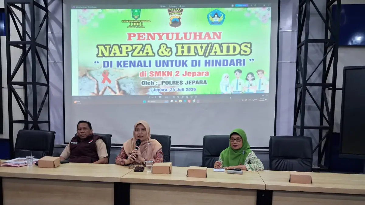 KESEHATAN: Edukasi pelajar SMKN 2 Jepara tentang bahaya narkoba, HIV/AIDS, dan pentingnya hidup sehat.