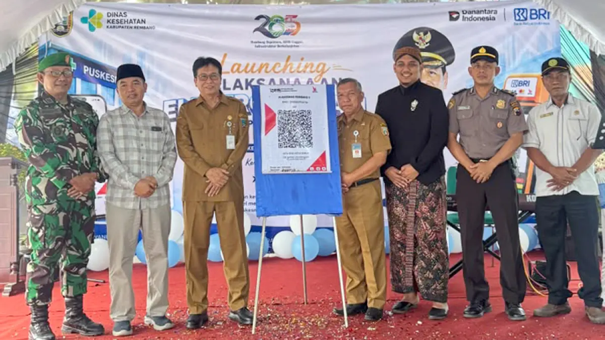 BRI Cabang Rembang dan Dinas Kesehatan meluncurkan implementasi Elektronifikasi Transaksi Pemerintah Daerah (ETPD).