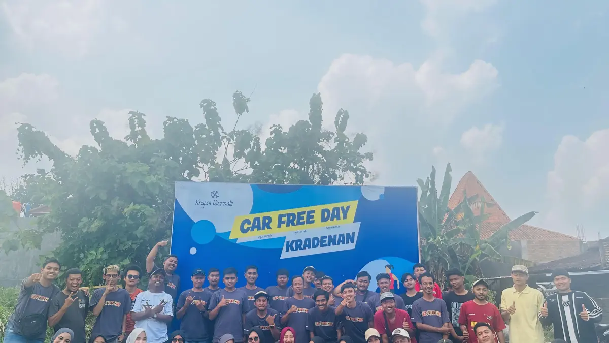 MERIAH – Penampilan dari panitian CFD di Desa/Kecamatan Kradenan akan memeriahkan CFD pada HUT RI Ke 81. 