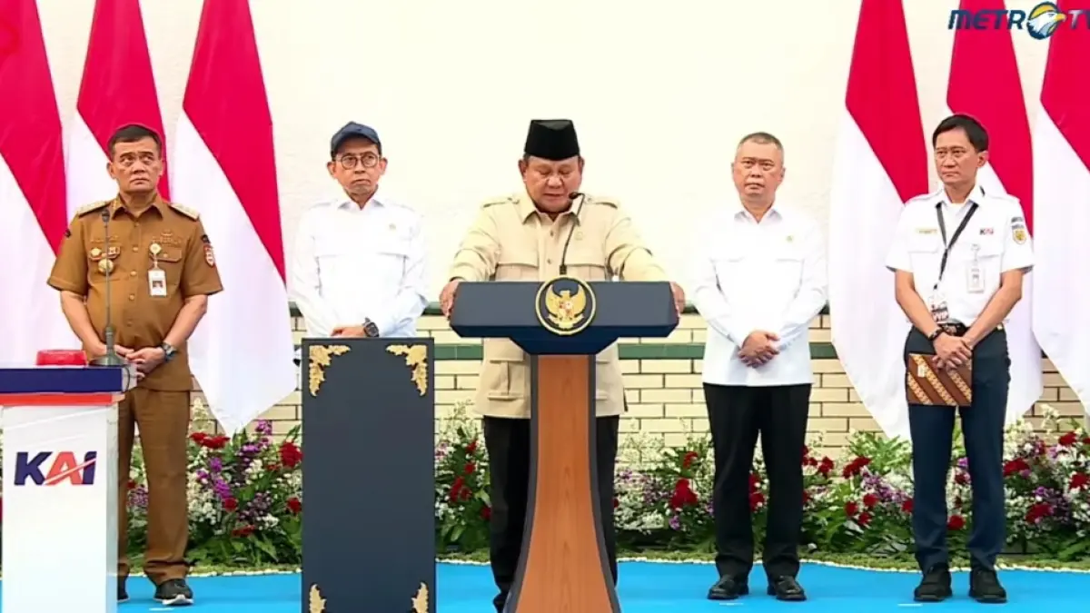 Presiden Prabowo resmikan revitalisasi Stasiun Tawang Semarang (Foto: Tangkapan layar YouTube MetroTV) 
