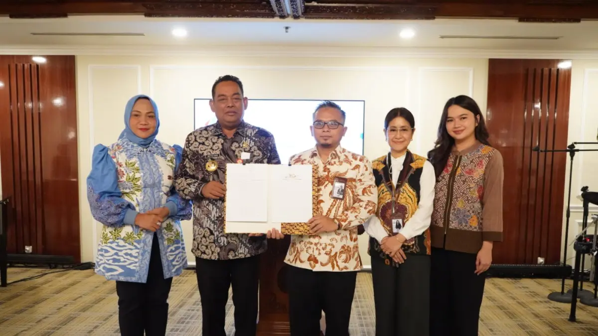 TANCAP GAS – Bupati Grobogan Setyo Hadi bersama Pimpinan BPD Jateng menandatangani perjanjian kerjasama pijamanan dana pembangunan infrastruktur Kabupaten Grobogan Tahun 2026. 