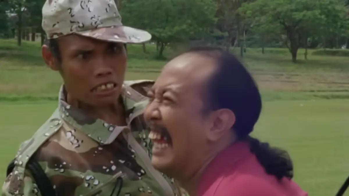 Diding Boneng saat masih muda dan bermain di film Warkop Bisa Naik Bisa Turun.